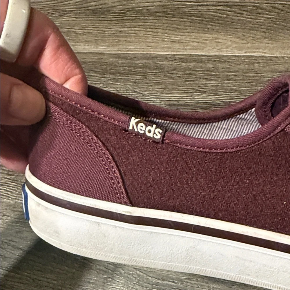 Keds Women's Maroon Canvas Sneakers - Picture 4 of 10